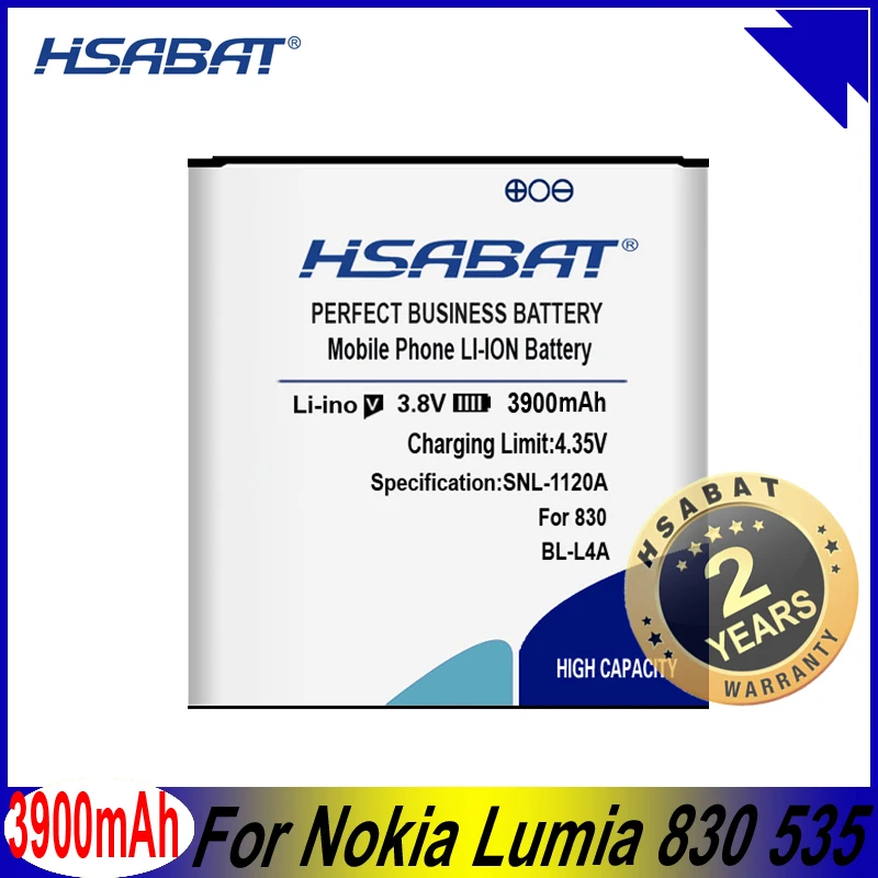 HSABAT 3900mAh BL-L4A BLL4A BL L4A BV-L4A аккумулятор для Nokia Lumia 830 535 RM984 RM- 1090 1089 | Мобильные телефоны