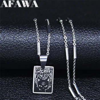 

Bat Cat Stainless Steel Choker Necklace Women Witchcraft Black Color Necklace Jewelry gargantillas cortas mujer moda N3713S02