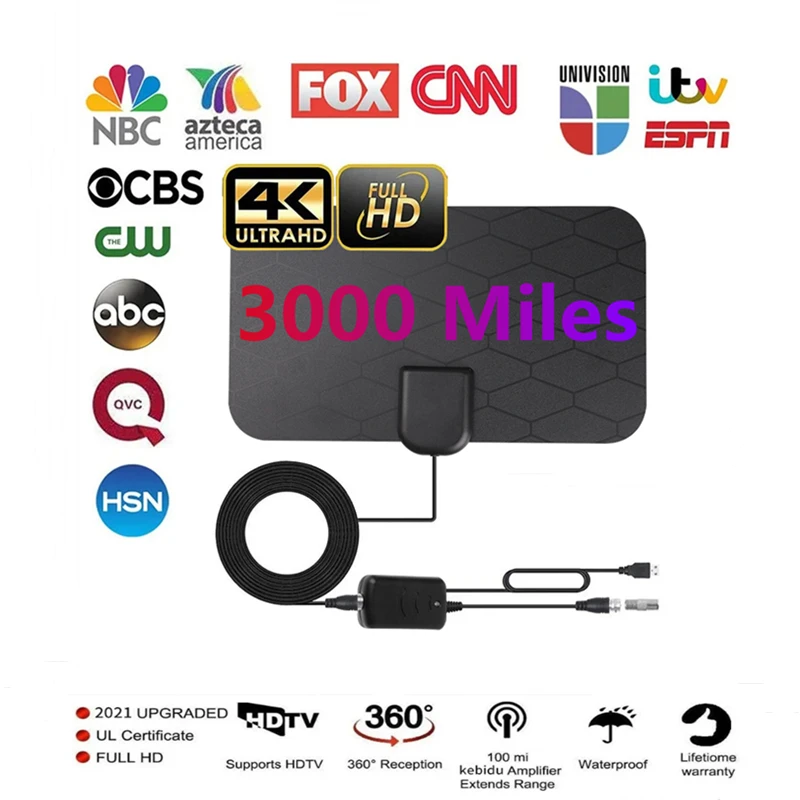 Kebidumei высокое качество 4K 8K цифровая HDTV Антенна Внутренняя усиленная антенна 3000