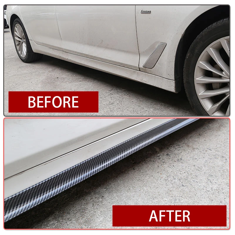 6D Carbon Car Door Side Skirts Stripes For Bmw E90 E39 E46 E91 F30 G20 E60 F11 F10 F07 G30 E53 Series 1 2 4 6 3 5 7