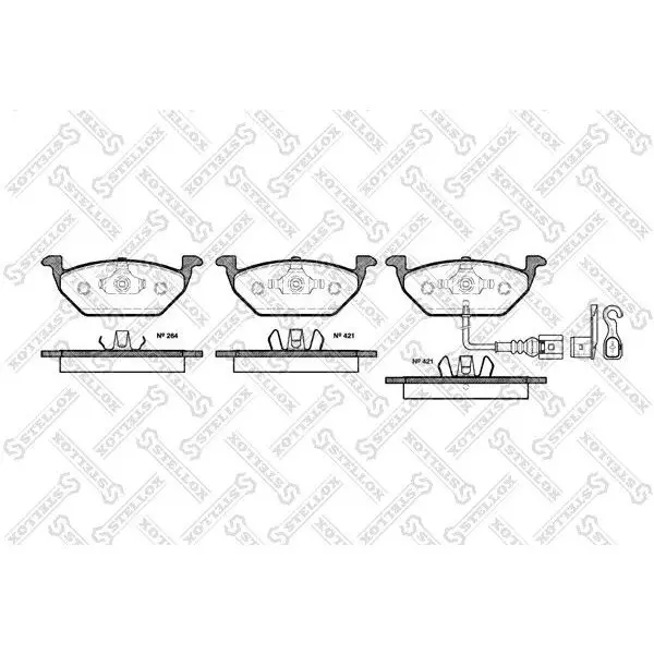 Колодки дисковые п. Audi A3 1.6-1.9TD 96-03, Skoda Octavia 1.4/1