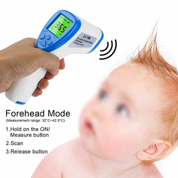 

LCD Digital Infrared Thermometer Forehead Ear Adult Infant Fever Fast Accurate Measurement Temperature Tester Non-Contact