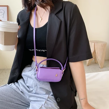 

New Luxury Designer Mini J Bags For Women 2020 Fashion Solid Color Female Crossbody Shoulder Bag PU Leather Purse and Handbags