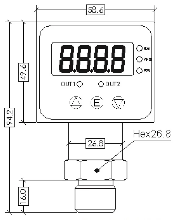 Oil Gas Intelligent Digital Electric Contact Pressure Switch LONGLV YL