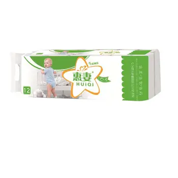 

12 Rolls Creative Wood Pulp Roll Paper Tissue Paper Toilet Paper for Daily Use