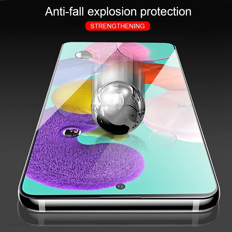 9D Full Cover Tempered Glass For Samsung Galaxy A51 A71 A72 A70 A50 A42 A52 A32 A42 Screen Protector For Samsung A 51 a 71 Glass best phone screen protector