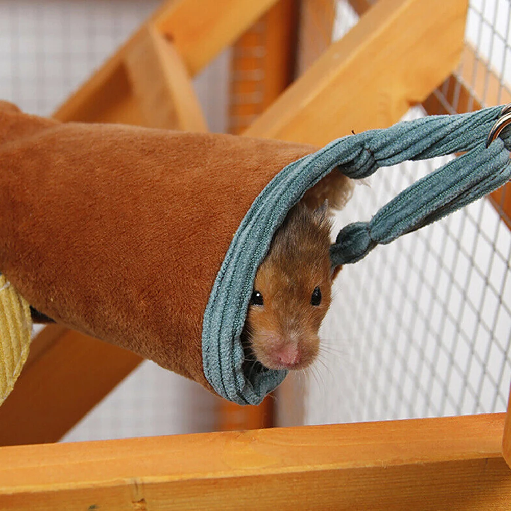 Теплые аксессуары для гнезд Забавный трубчатый хомяк гамак домашние маленькие животные крыса облегчение скука длинный туннель мышь игрушка для домашних животных зимний подарок