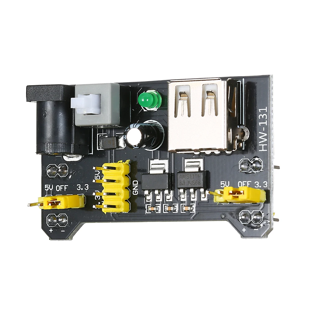 HW-131 макетная плата, модуль питания 3,3 В/5 В, модуль питания для Arduino MB102, без пайки, макетная плата, мини регулятор напряжения, сделай сам