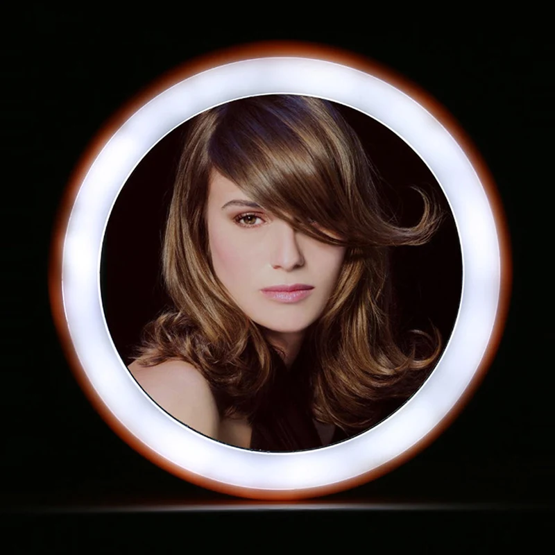 

LED Lighted Travel Makeup Mirror 1X/10X Magnification Portable Foldable Mirror BJStore