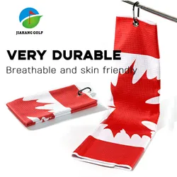 Golf Canada FlagTowel Golf Towel Canada Flag Beach Towel, Quick Dry Cotton Beach Towel Soft Breathable Sports Towel