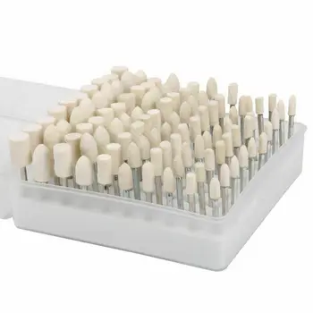

100Pcs4-10mm Polishing Grinding Head Wool Felt Kit Abrasive Tool 1/8 Inch Shank For All Kinds Of Mold, Glass