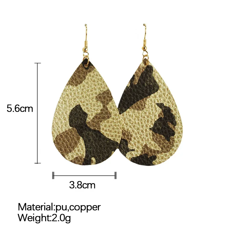 Женские Классические массивные серьги из искусственной кожи Mulan Garden новый тренд