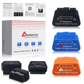 

Original Aermotor Wifi ELM327 V1.5 Bluetooth 4.0 ELM 327 1.5 OBD2 Diagnostic Scanner Android IOS Windows Works ELM327 Adapter