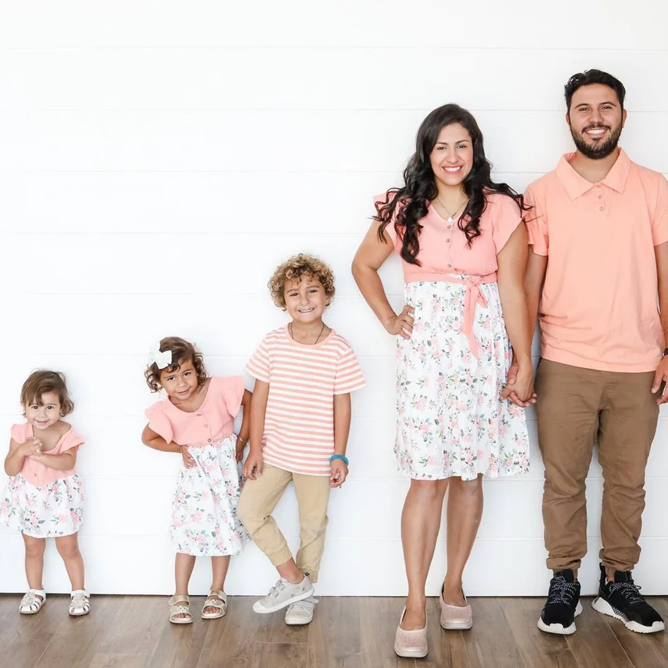 For Sale T-Shirts Family Matching New Floral Summer Stripe Cotton Mosaic Patpat Flutter-Sleeve neQKML5w6xD