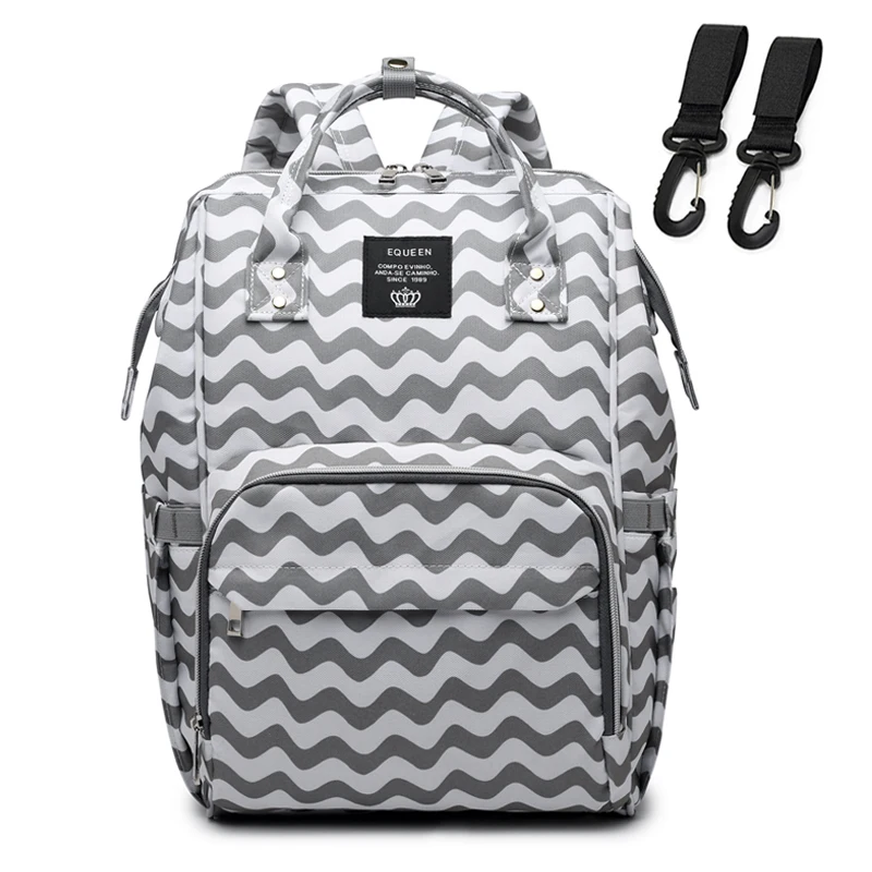 M28-stripe Детские пеленки сумка Мама Коляски Сумки USB большой емкости водонепроницаемый подгузник сумка наборы Мумия Материнство путешествия рюкзак кормящих сумки - Цвет: M28-stripe