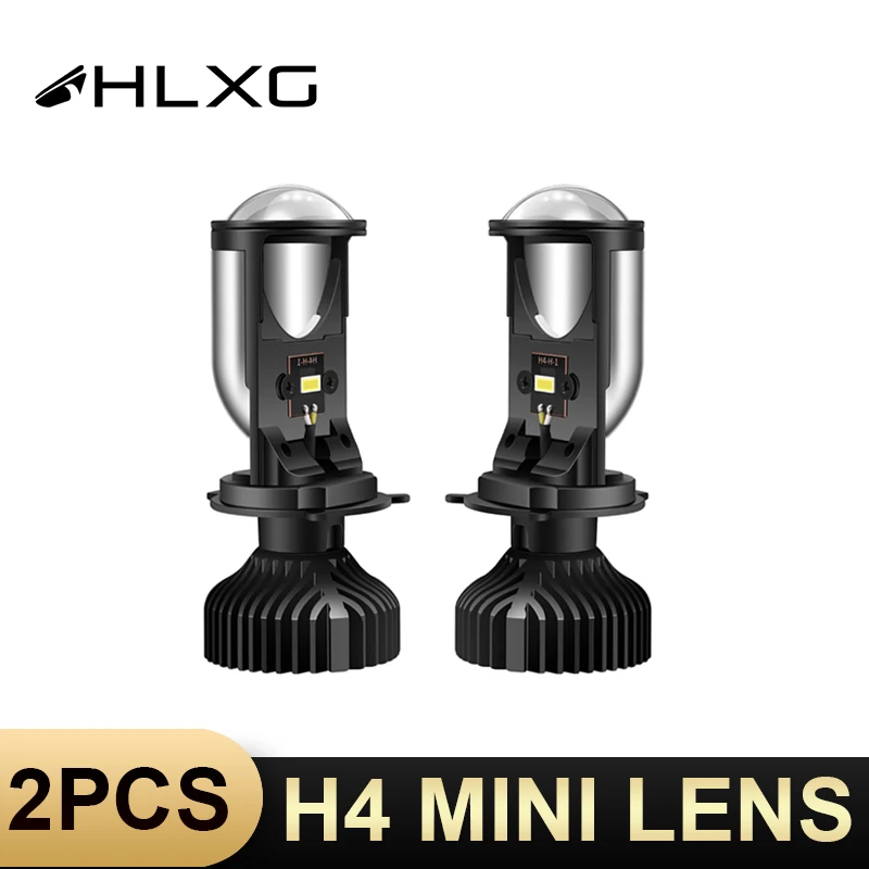 HLXG Hi/Lo луч H4 мини-проектор Объектив 10000лм Автомобильный светодиодный фонарь автомобильный головной светильник 12 в 24 в hi-lo bi светодиодный объектив лампа