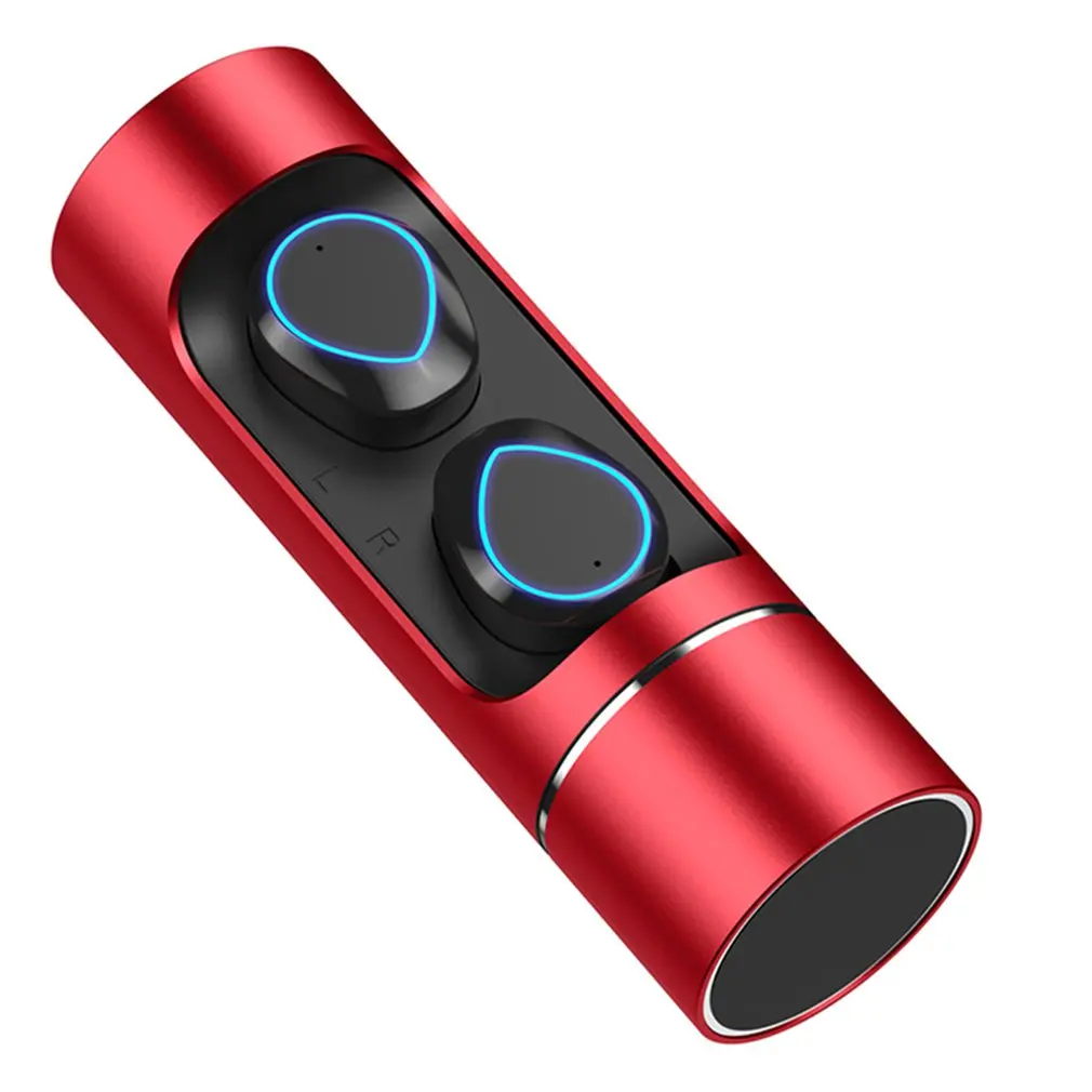 red K01 Bluetooth наушники беспроводные Серьги светодиодный цифровой дисплей экран мини стерео Беспроводная гарнитура - Цвет: red