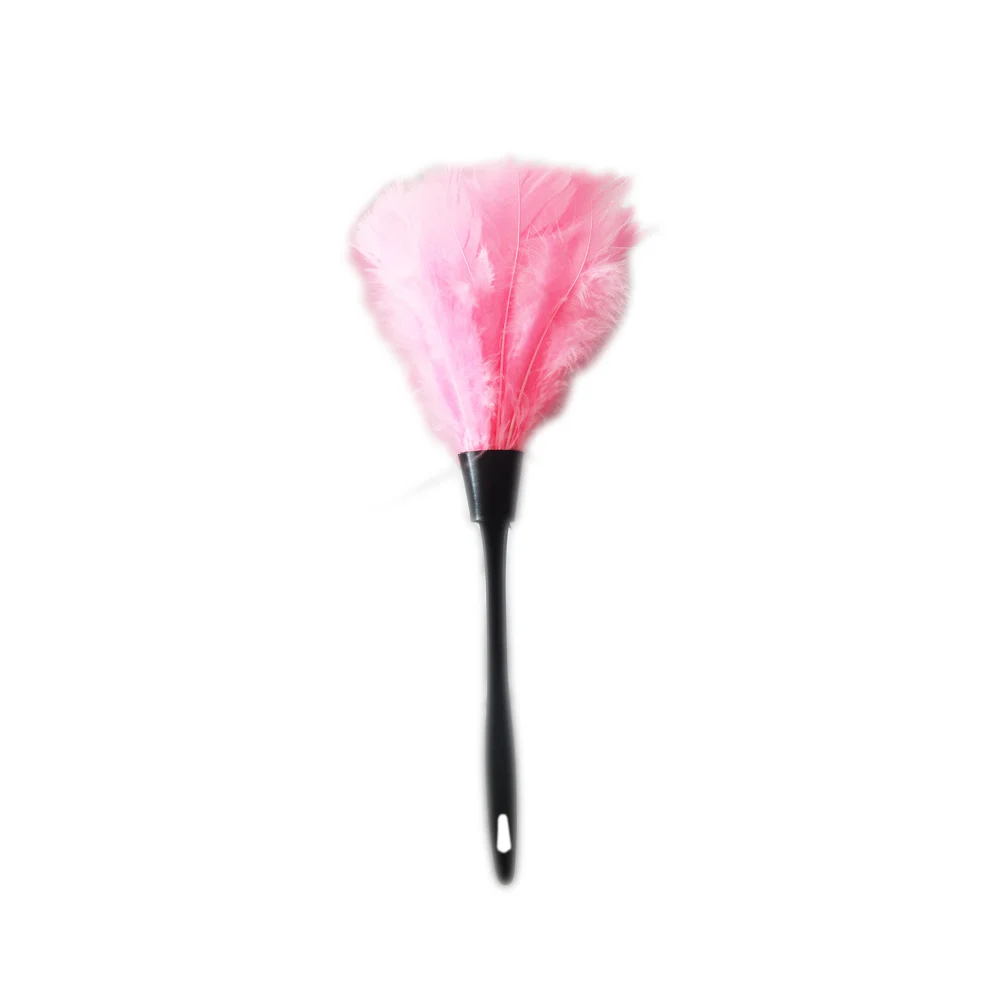 pink 1 шт. Пыльник из перьев индейки красочные антистатические пластиковые ручки очистки пыли приборной панели автомобиля очиститель портативный Инструменты для - Цвет: pink