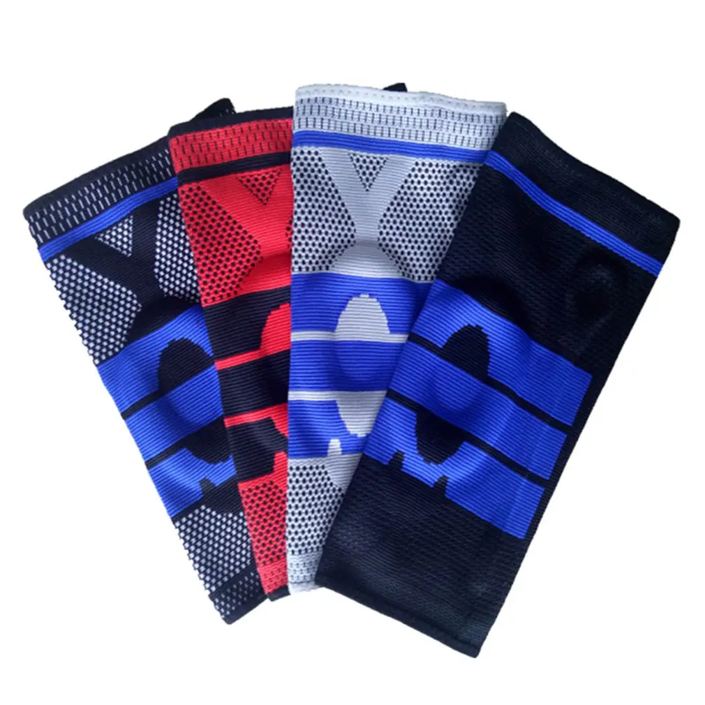 

Knee Support Compression Silicone Kneepad Spring Knee Brace Strap Patella Medial Protector Meniscus Protection Sport Running Gym
