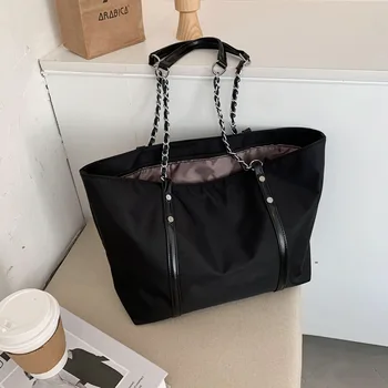 

Tote Bag 2020 New Style Chain Large Capacity Oxford Fabric Bag Waterproof Casual Shopping Bag Shoulder Bag