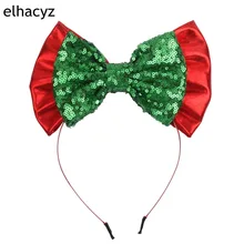 Корейский стиль, ручная работа, Русалочка, детские повязки для волос с блестками и бантом, цветная повязка для волос для мамы, аксессуары для волос, праздничная голова