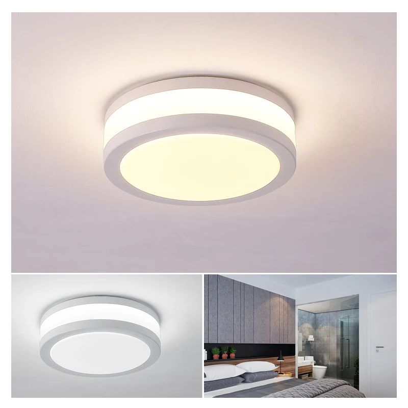 Современная поверхностного монтажа led потолочная квадратная круглая акриловая Потолочная люстра для коридора балкона спальни интерьерное освещение AC85-265V