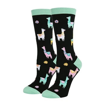 

Christmas Holiday Fitness Sportswear Socks Cartoon Crew Alpaca Cotton Printed Spandex Hosiery Footwear Accessories For Socks New