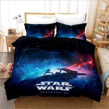 

Western Star Wars Printed Cartoon Duvet Cover Pillowcase Set Polyester/Cotton Soft Bedding Set Home Textile Twin Full Queen King