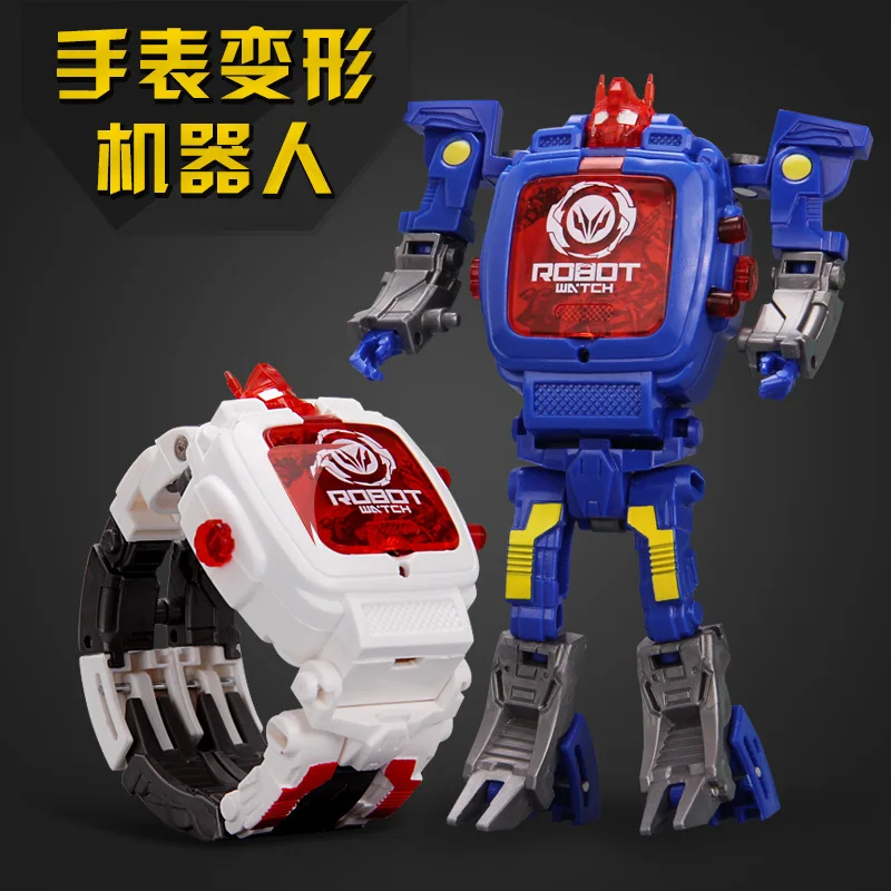 

Hot Selling Boy Transformation Toy Watch Electronic Display Creative Transformation Toy Jingang Children Transformation Watch