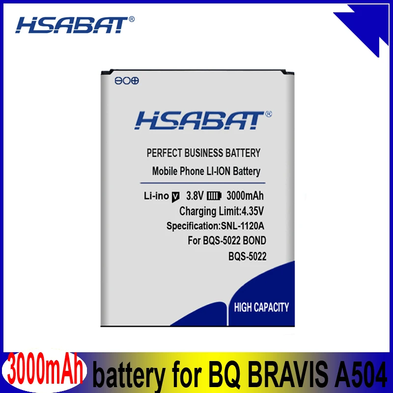 Аккумулятор HSABAT для BQ BRAVIS A505 Trace BQS 5022 BQS5022 аккумулятор 3000 мАч | Мобильные телефоны