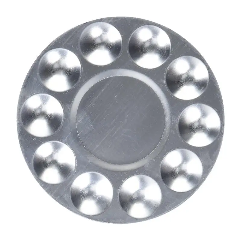 Nail Art Color Metal Aluminium Multi Cells Watercolor Oil Paint Painting Tray Mixing Palette For Nail Painting Makeup Tool Kits Nail Art Color Metal Aluminium Multi Cells Watercolor Oil Paint Painting Tray Mixing Palette For Nail Painting Makeup Tool Kits