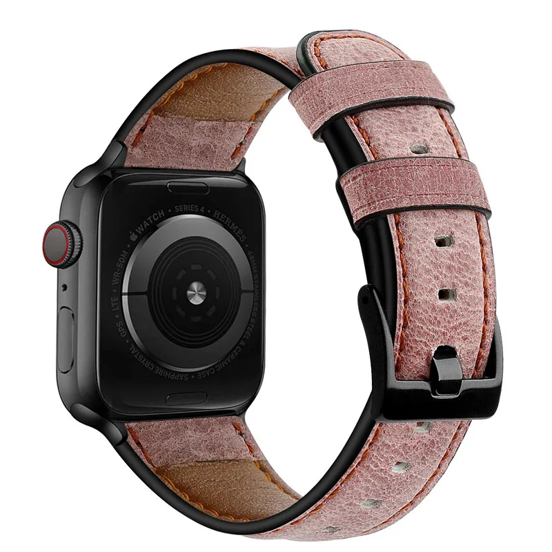 Ремешки для Apple Watch кожаный ремешок 5 4 3 2 1 браслет для Apple Watch 38 мм 42 мм 44 мм 40 мм Ремешки для наручных часов Ремешок для iWatch серии