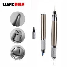 1 шт. профессиональная нержавеющая сталь Двойные головки ручная ручка для микроблейдинга инструменты для татуировок для 3D Перманентный макияж для бровей и Губ Линия макияж