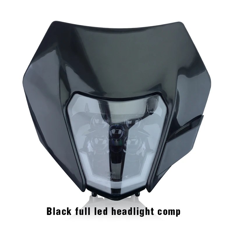 High-Performance Motorcycle LED Headlight with Supermoto Fairing for Off-Road Bikes