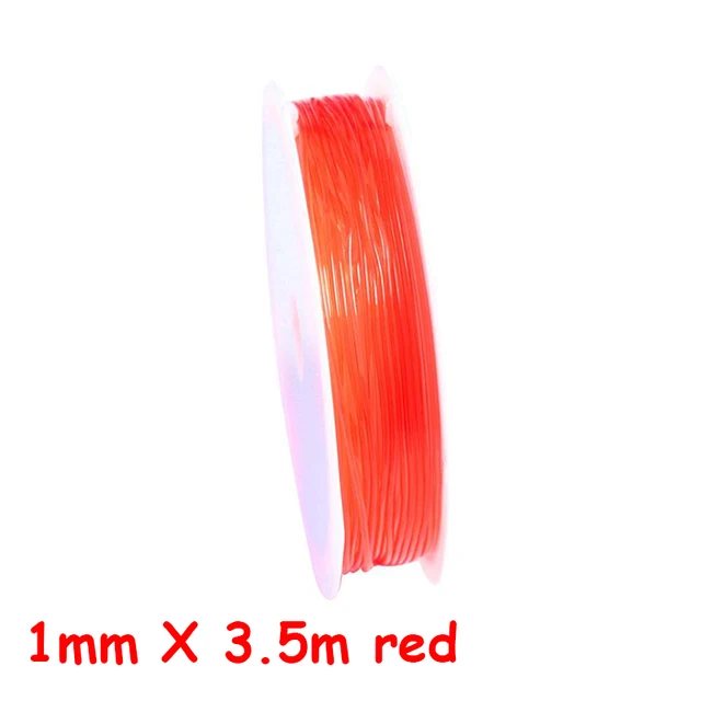 100M Plastic Crystal DIY Beading Stretch Cords Elastic Line Jewelry Making Supply Wire String jeweleri thread String Thread 1mm X 3.5m red