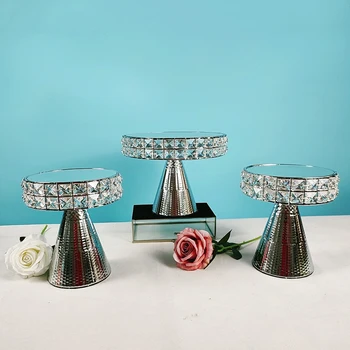 

3pcs/lot Cupcake Dessert Display Decoration Tools silver crystal color new style