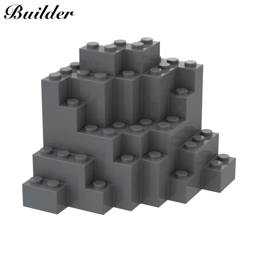 리틀 빌더 23996 1pcs Rockery Mound Rock 빌딩 블록 어린이를위한 성 정원 장난감 주요 브랜드와 호환 가능