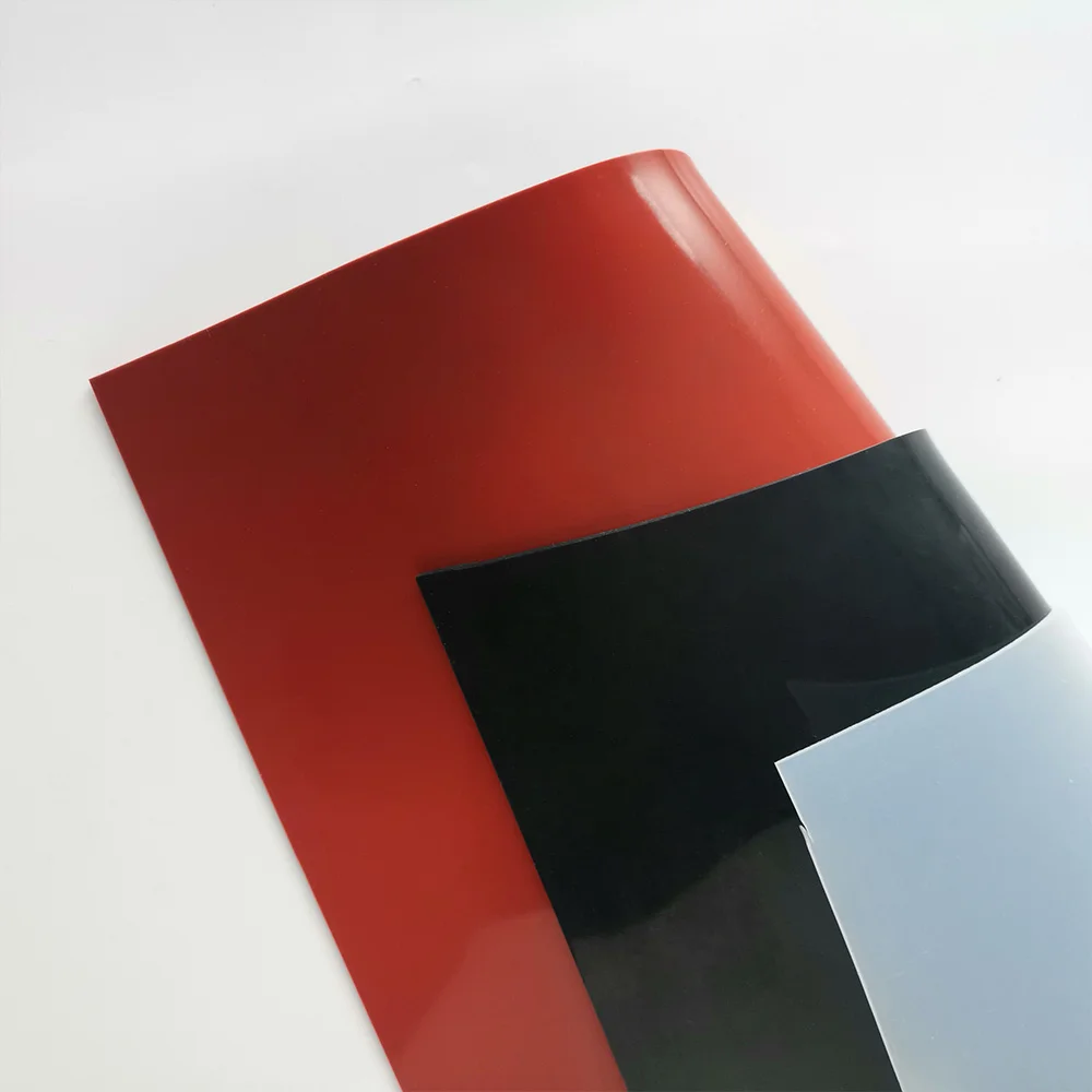 Flat Gasket Rust Red & Black Heat Resistant Standard Silicone Rubber Mat Sheets 