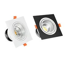 Квадратный cob Диммируемый светодиодный светильник потолочный Точечный светильник 5 Вт 7 Вт 9 Вт 12 Вт ac110-230V потолочный встраиваемый светильник s Внутреннее освещение