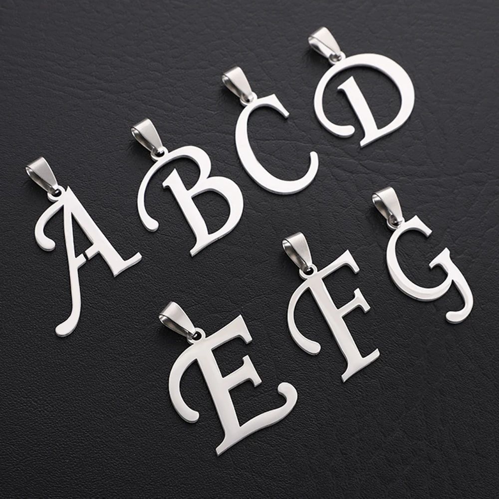 Fashion Capital Letter Dainty Neckaces Jewelry Stainless Steel A-Z Alphabet Initial Pendant Best Friend Gift Femme 4
