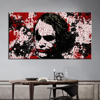 

Modern Wall Graffiti Art Oil Painting Joker Print Poster on Canvas Wall Art Picture for Living Room Cuadros Home Decoration Gift
