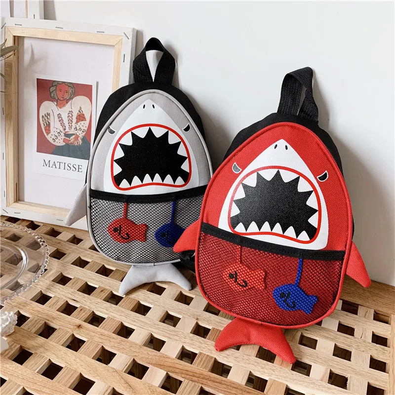 Милая детская школьная сумка, плюшевый рюкзак с изображением акулы из мультфильма для детского сада, для мальчиков и девочек, детские школьные сумки, подарки для детей