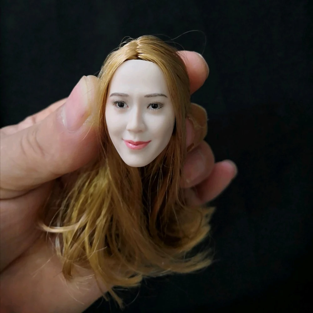

In stock 1/6 Female Head Carving Young Girl Head South Korea Movie star Head carving Action Figure Doll Model