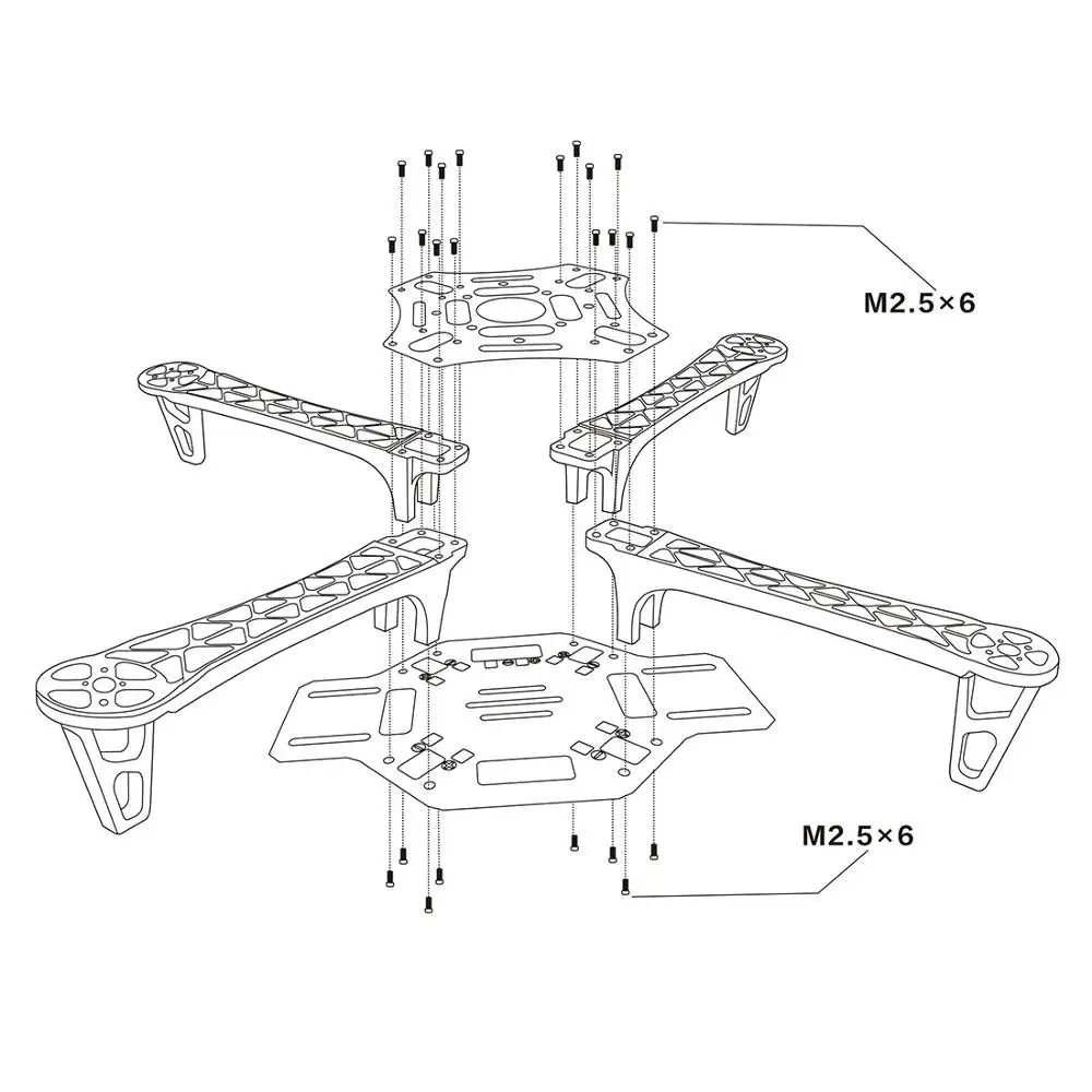 DIY 4 axle RC Multi QuadCopter Drone RTF ARF KK V2