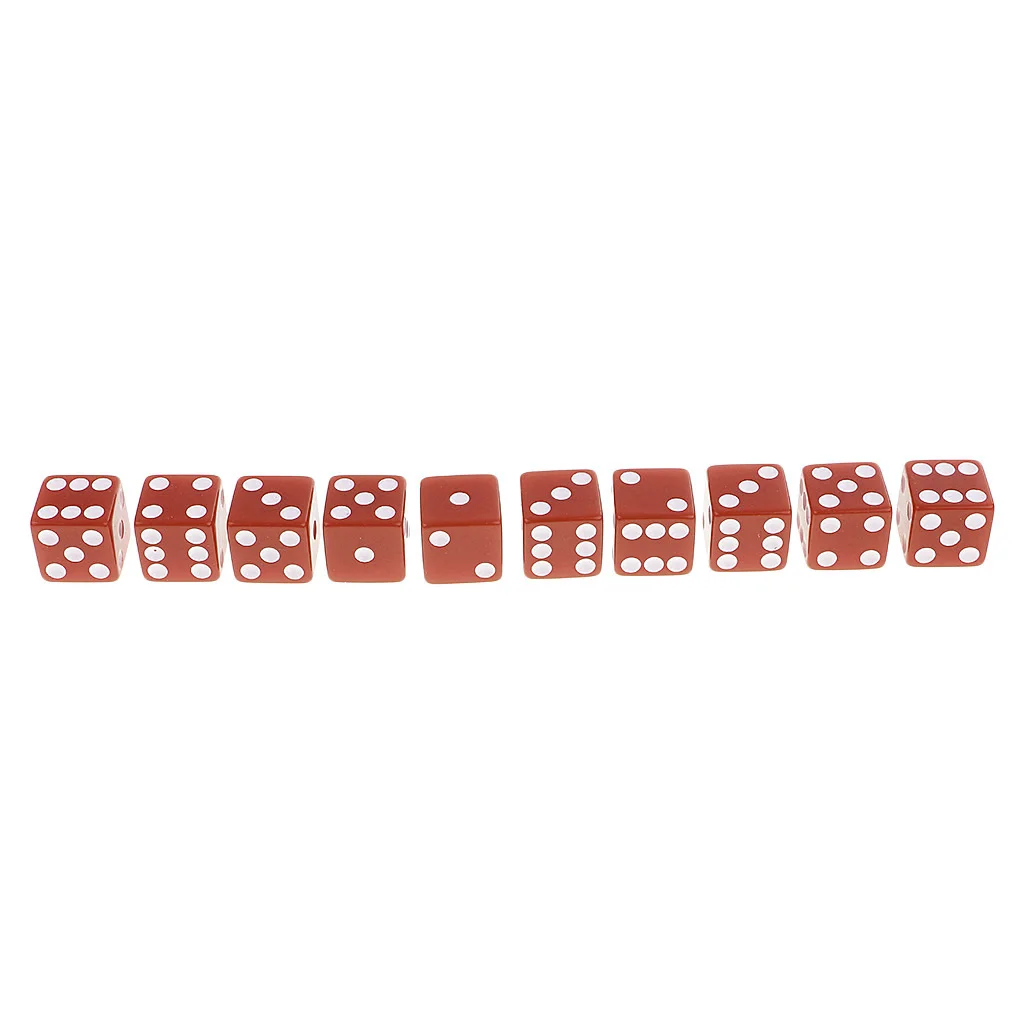 Set/10pcs Six Sided D6 Digital Dice Party Gaming Dice D&D RPG Board Game Parties Board Game Dices Polyhedral Dices