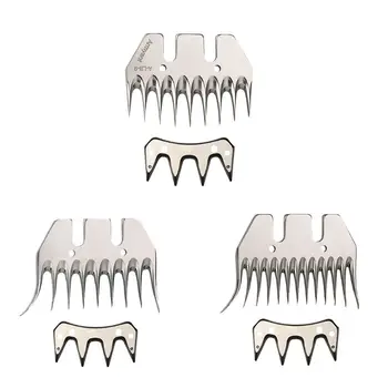 

Durable Sheep Shear Replacement Blades for Shearing Stainless Steel Comb Long Straight Curved 9/13-Tooth Animal Grooming
