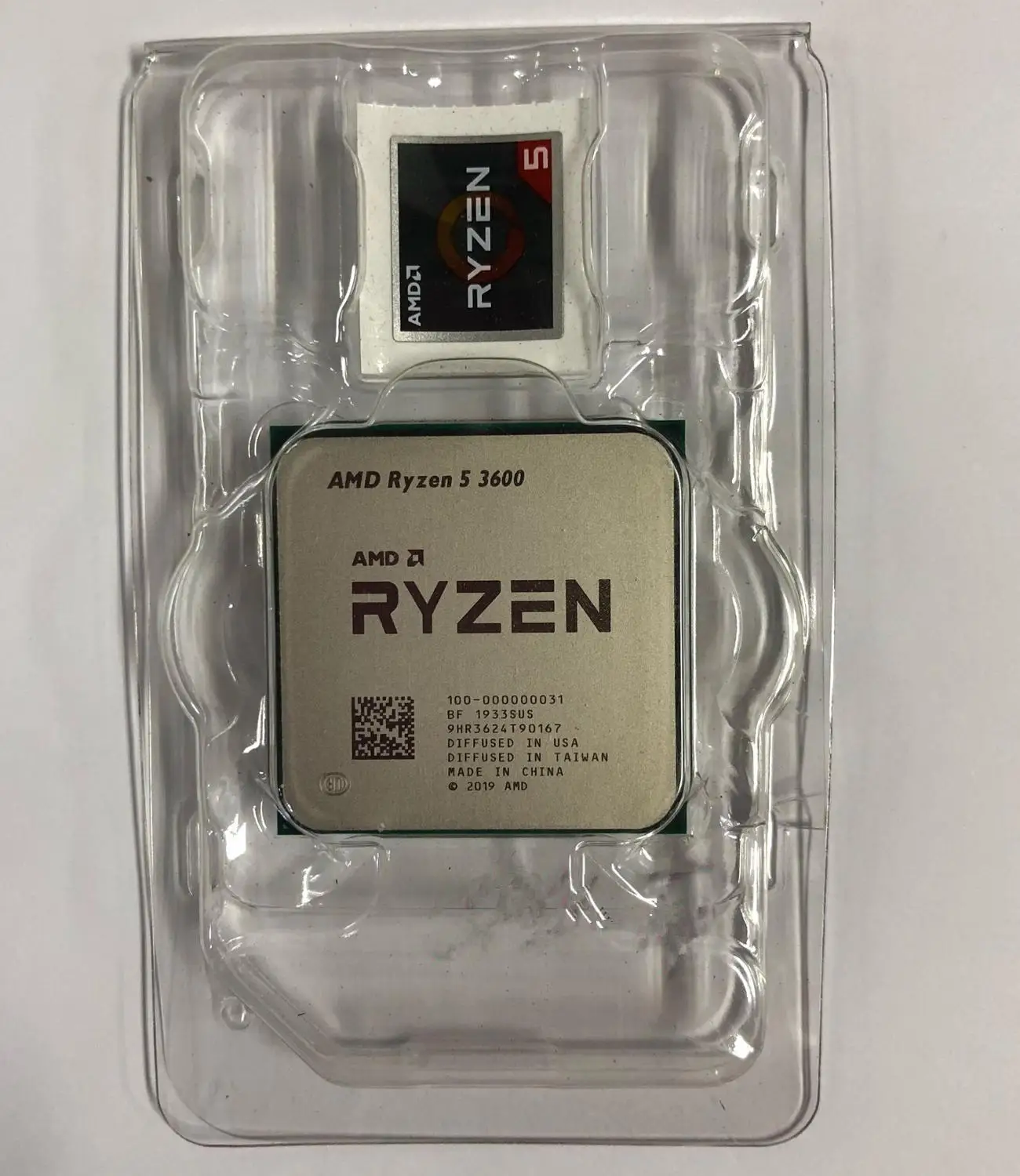 Процессор AMD Ryzen 5 3600, 3,6 GHz шесть ядер, 12 проводов PU процессор 7NM 65W L3 = 32M 100-000000031 Socket AM4 и с вентилятором