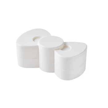 

2 Layers Gift Bowknot Shape Dustproof Home Jewelry Storage Box Necklace With Lid Earrings Holder ABS 360 Degree Rotatable