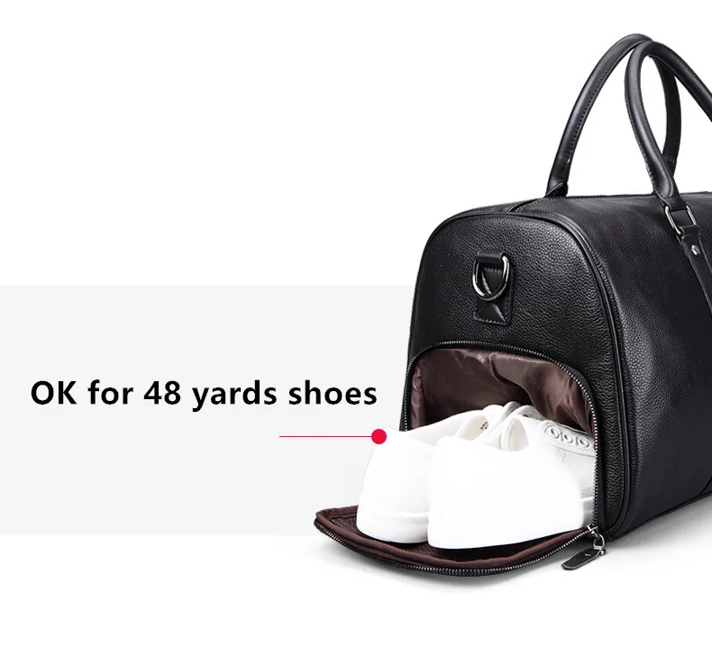 Новые брендовые дизайнерские женские туфли из натуральной коровьей кожи, Для мужчин сумки для путешествий, сумка большой Повседневное натуральная кожаная сумка для мужчин модные короткие дорожная сумка с чехол для обуви