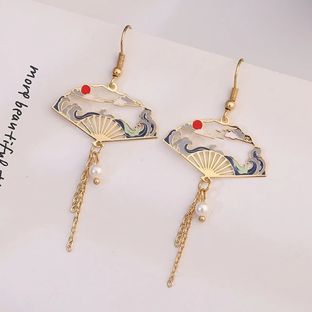 Korean Style Flower Cute Animal Dangle Earrings For Women Moon Stars Kitten Rabbit Balloon Asymmetric Earring Party Jewelry Gift 9